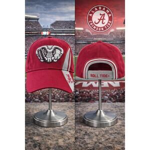 Alabama Crimson Tide Hat CapSmith Inc Strapback Red Elephant Logo Roll Tide OSFA